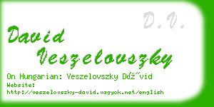 david veszelovszky business card